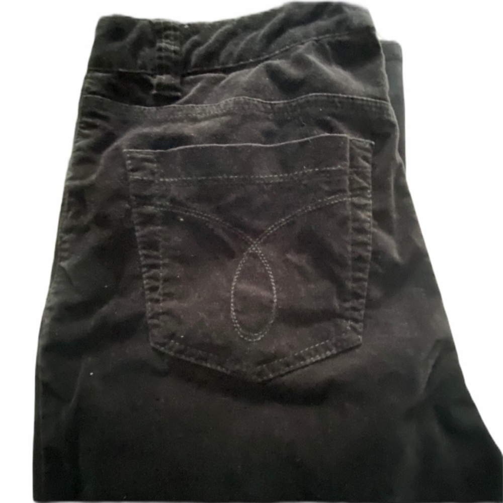 Calvin Klein Black Velour Pants